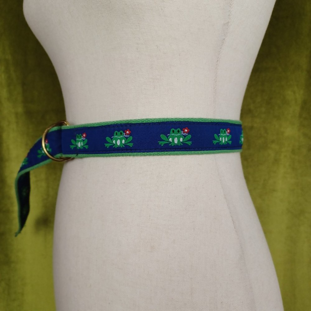 S O L D * Vintage 90s Frog Theme Ribbon Belt - Picture 3 of 9